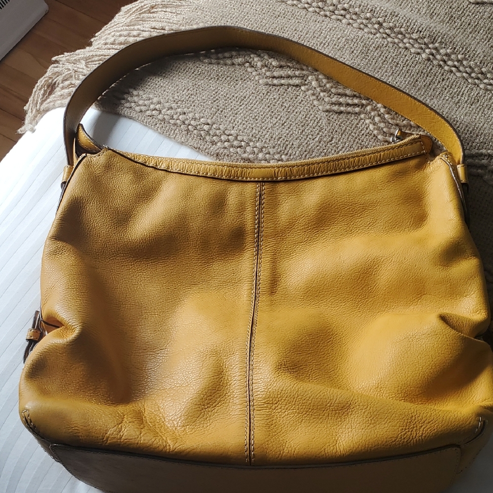 Michael Kors Mustard Yellow Leather Shoulder Bag